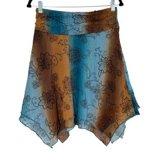 Vtg Y2K Boho Fairy Handkerchief Skirt Sz 14 Festival‎ Art Girl Whimsigoth Goblin